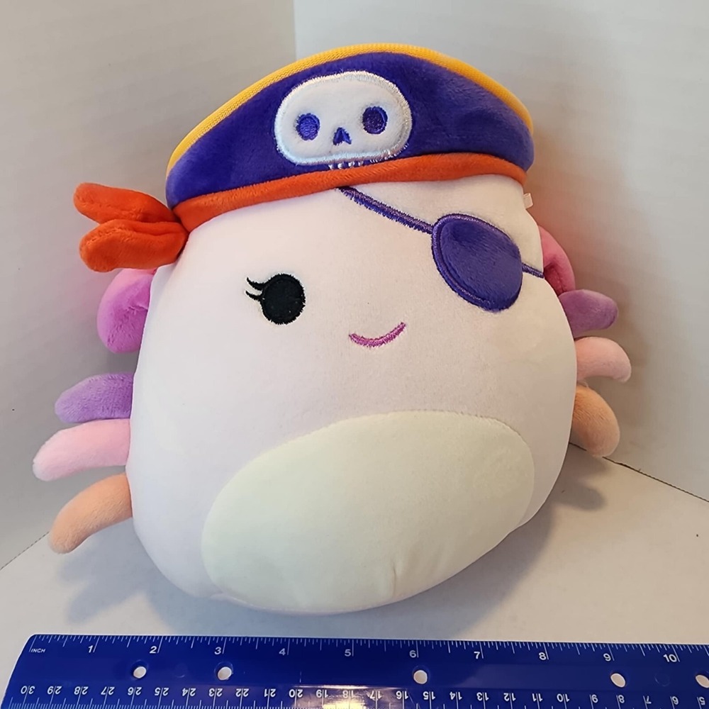 Squishmallows 8" CAILEY The Pink Crab Pirate Sealife Plush Halloween